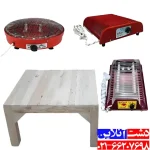 میز کرسی چوبی 80*80.