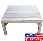میز چوب کرسی هفتاد در هفتاد.