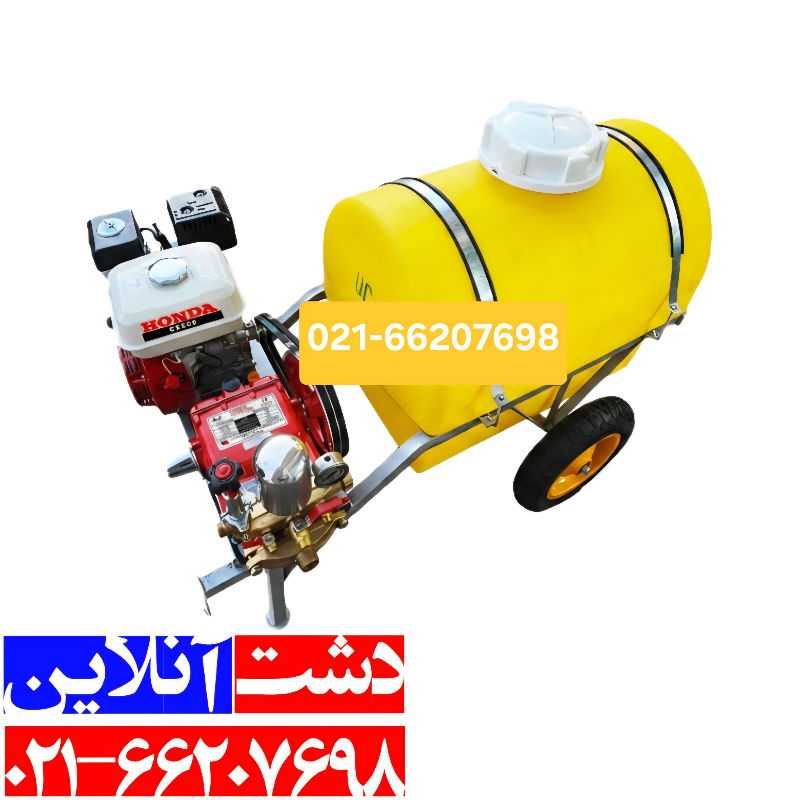 سمپاش فرغونی 100 لیتری هوندا با پمپ 60 بار لوشانگ.