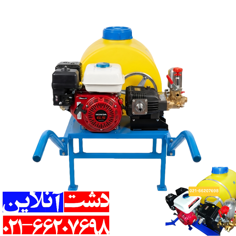 سمپاش فرغونی 100 لیتری هوندا با موتور 7 اسب و پمپ 45 بار