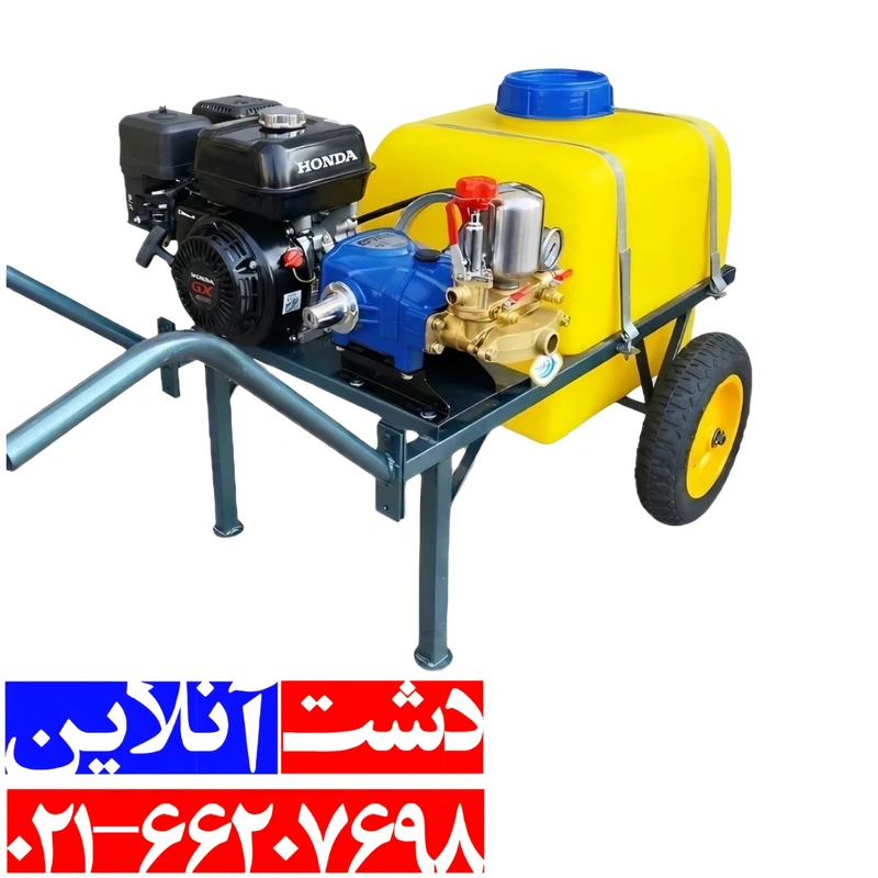 سمپاش فرغونی هندا 100 لیتری با پمپ 45 بار لوشانگی یکی از انواع سمپاش فرغونی با کیفیت در بازار است.